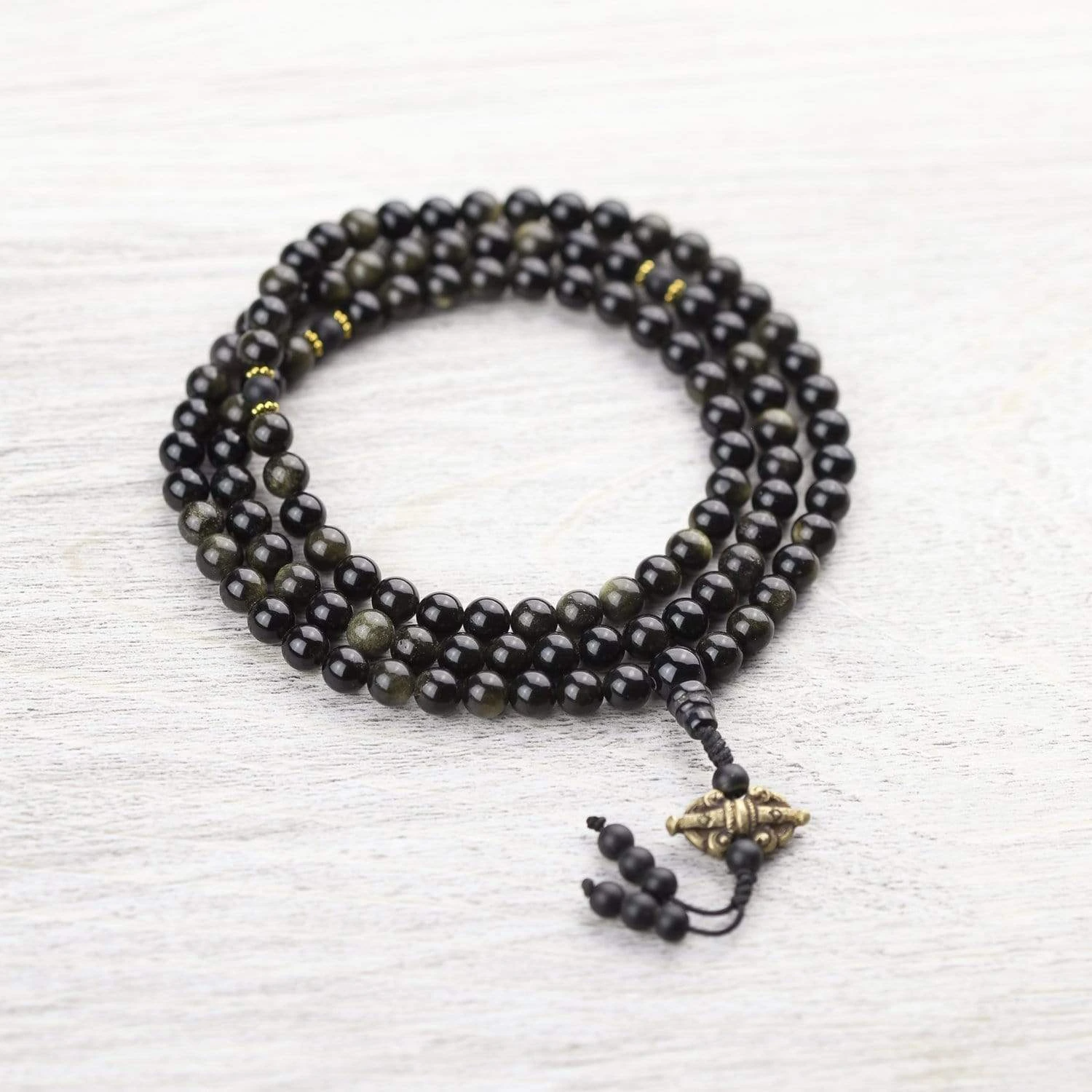 Obsidian Mala Beads