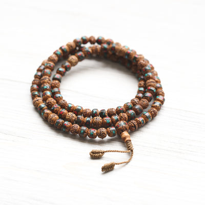 Art & Heritage Inlaid Rudraksha Mala Set