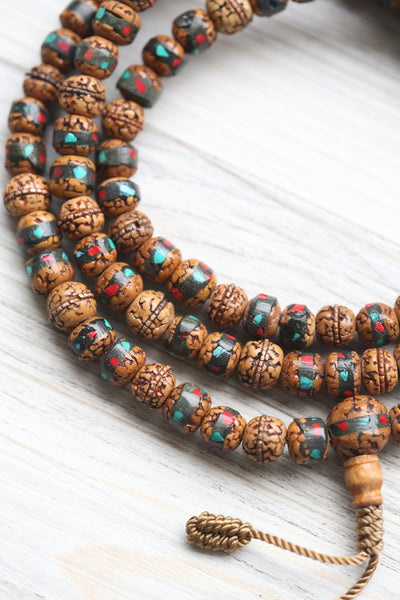 Art & Heritage Inlaid Rudraksha Mala