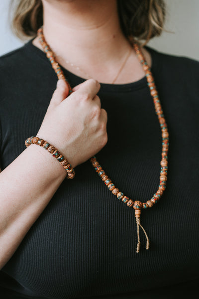 Art & Heritage Inlaid Rudraksha Mala Set