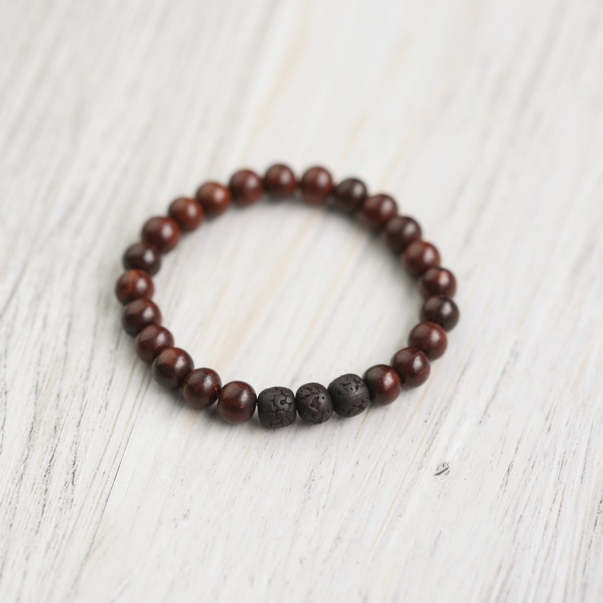 Thai Rosewood & Rudraksha Wrist Mala