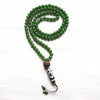 Puerta del Cielo Dzi Corazón Chakra Jade Mala