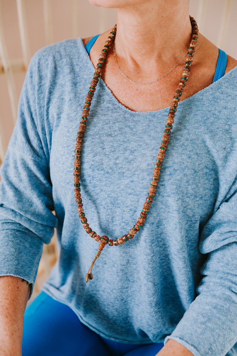 Art & Heritage Inlaid Rudraksha Mala