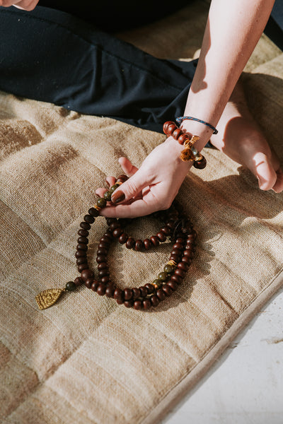 Energizing Bodhi Seed Mala & Bracelet Set