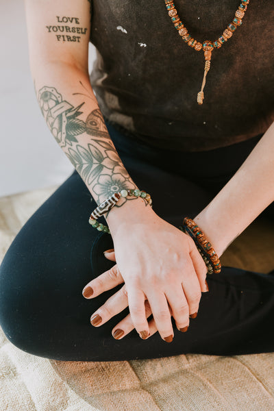 Pulsera Doble Dzi Yin y Yang