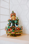 Hand Painted Green Tara Statue