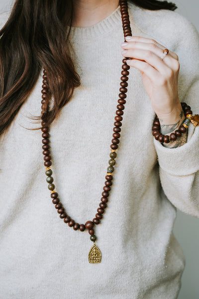 Energizing Bodhi Seed Mala & Bracelet Set