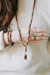 Earthy Riverstone Double Wrap Bracelet