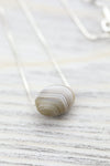 Dzi Beads Ancient White Sulemani Agate Bead DZ185