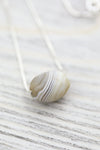 Dzi Beads Ancient White Sulemani Agate Bead DZ185