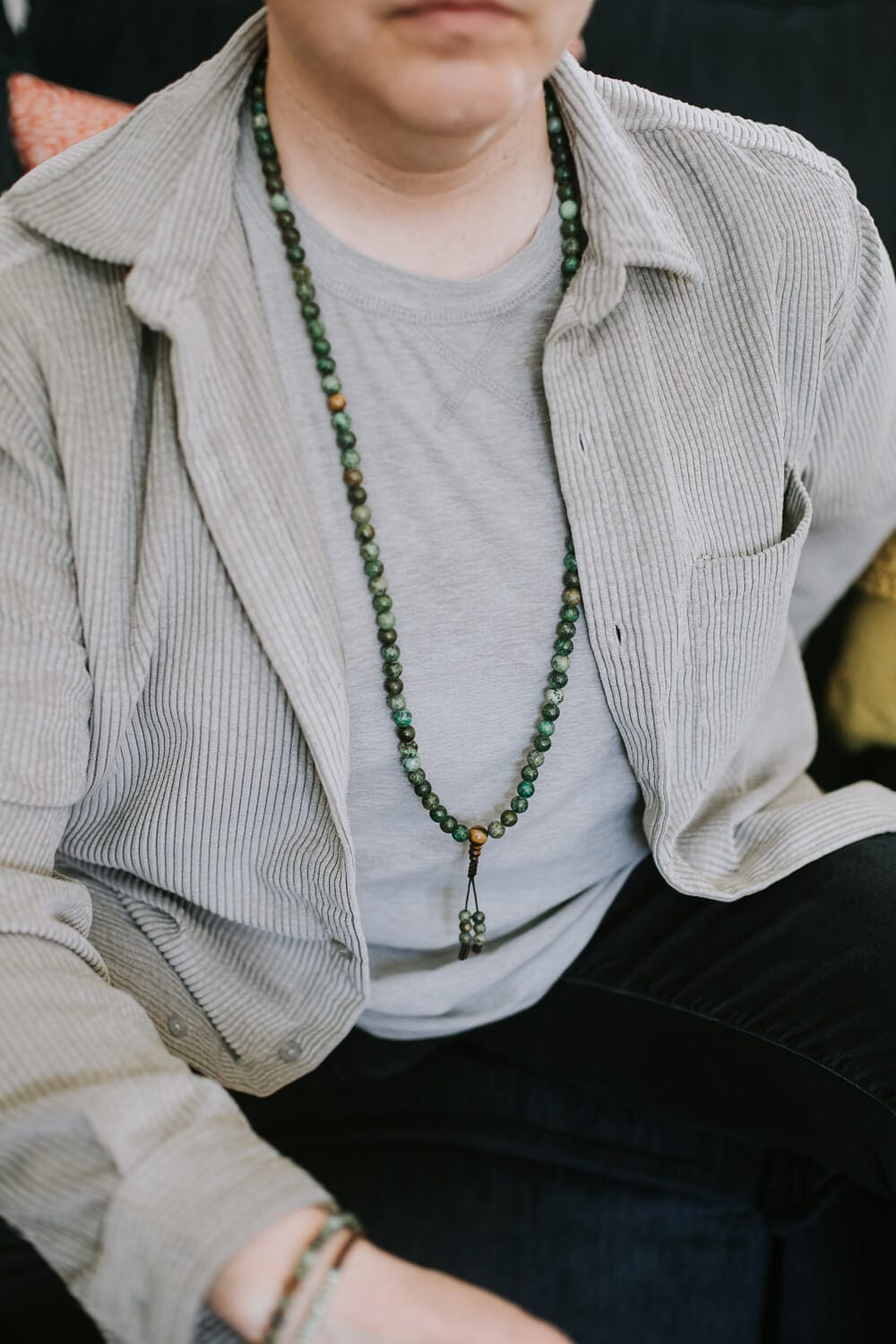 Mala Beads Inner Journey African Turquoise and Tiger Eye Mala Set