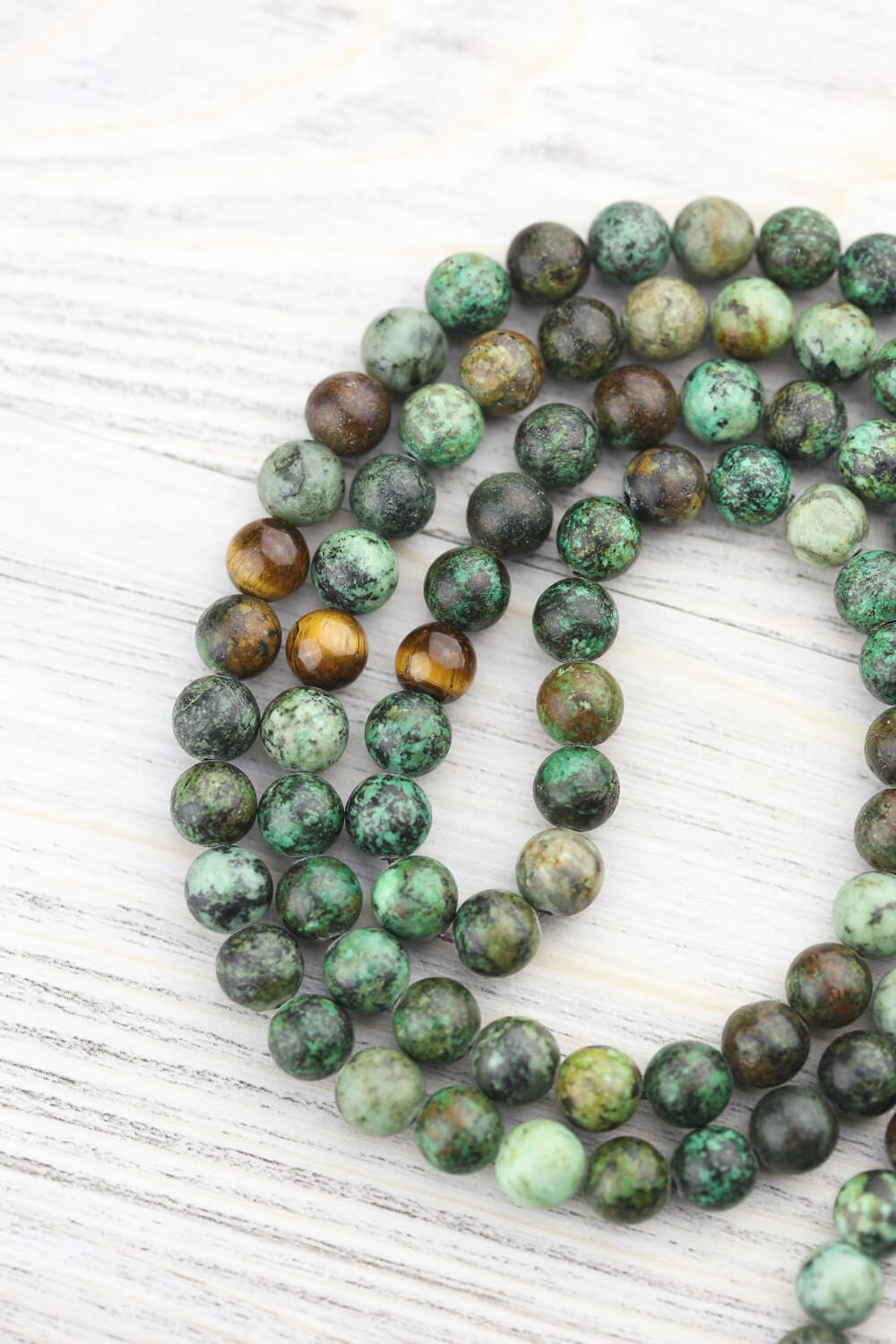 Mala Beads Inner Journey African Turquoise and Tiger Eye Mala Set