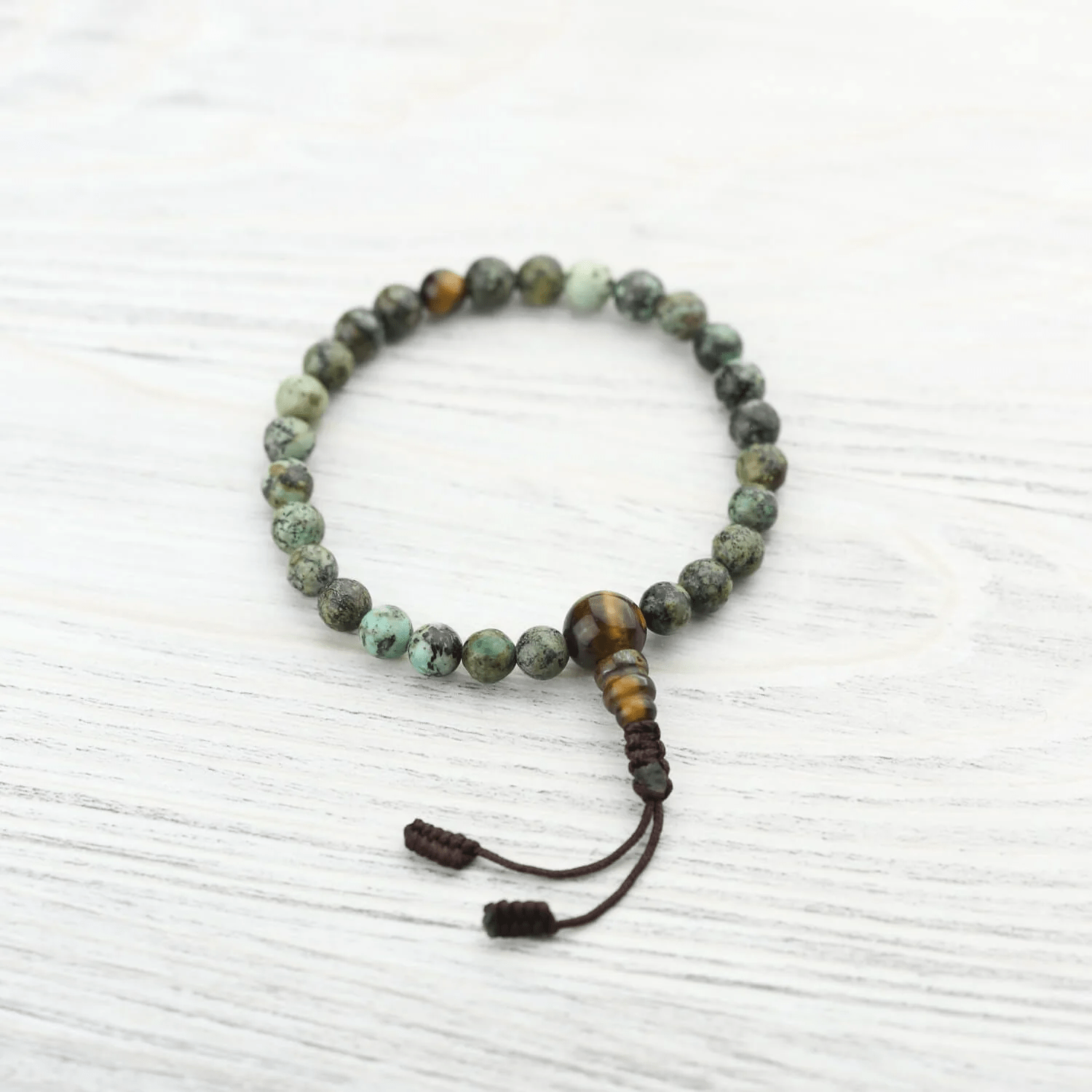 Mala Beads Inner Journey African Turquoise and Tiger Eye Mala Set