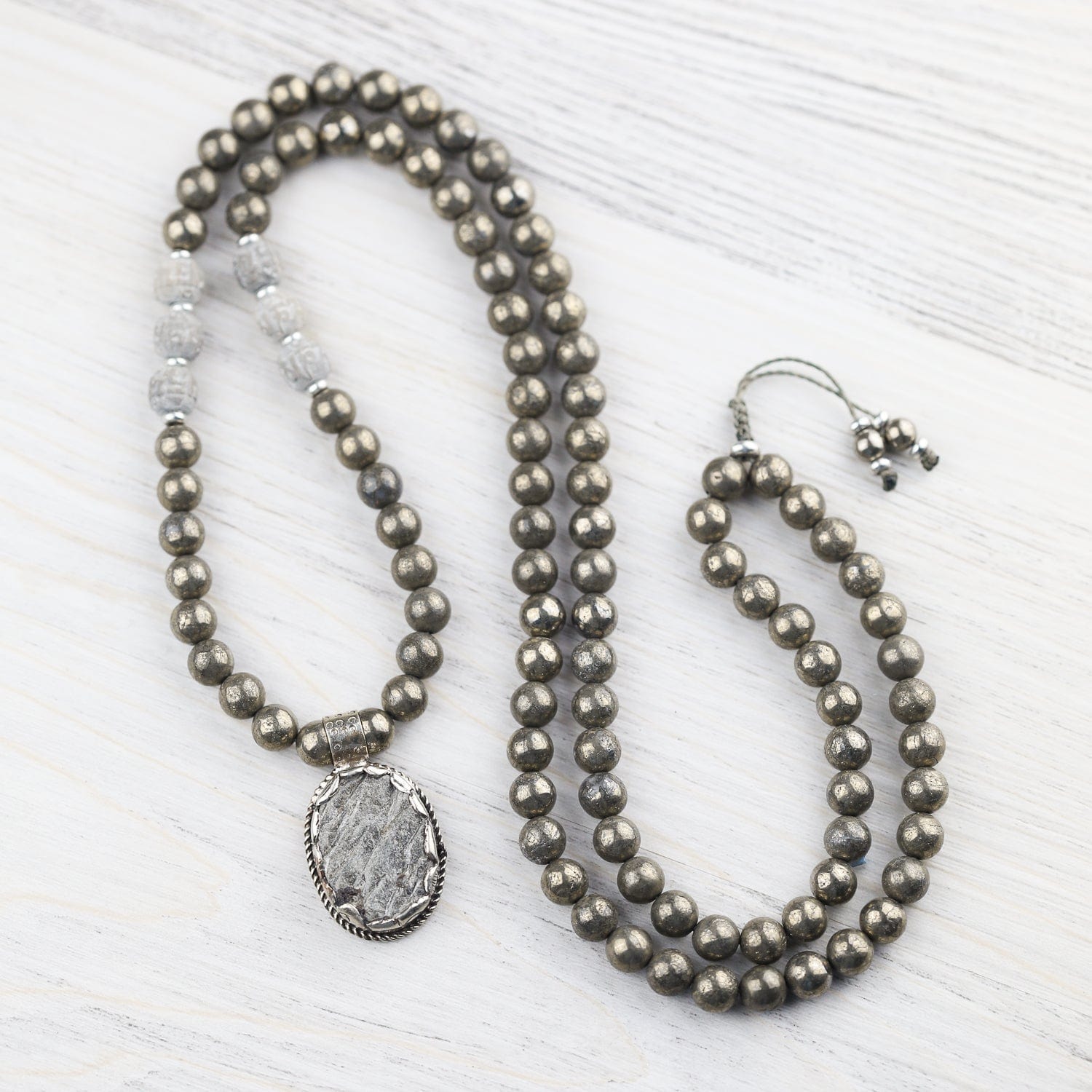 Mala Beads Pyrite Power of Compassion Mala ML927