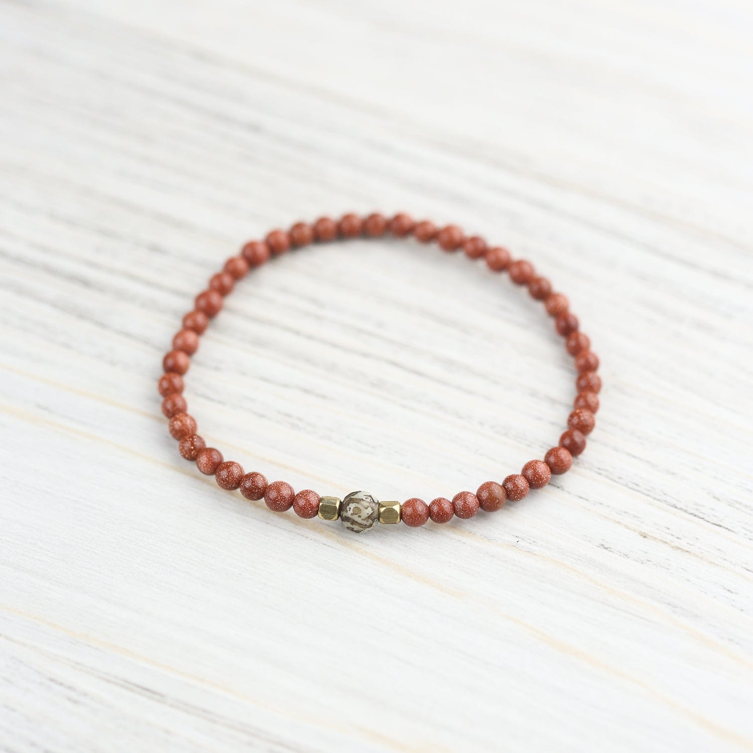 Mala Beads Sunstone Inner Light Within Bracelet