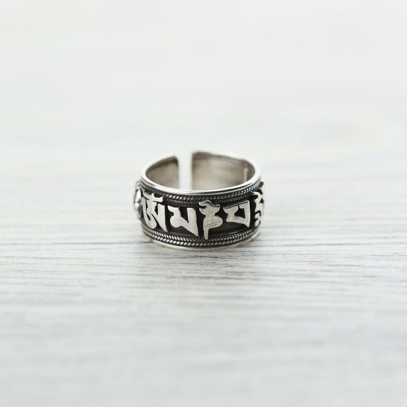 Tibetan Mantra Men's Ring