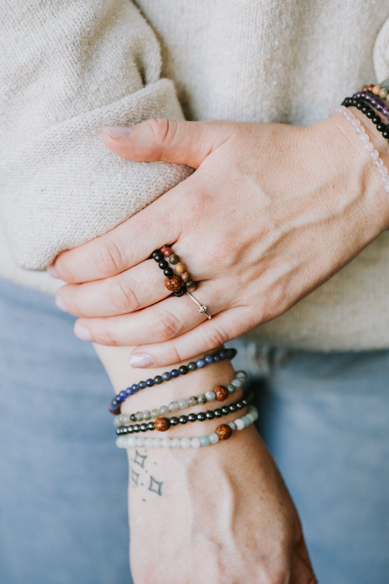 Wrist Malas Buddhist Affirmations Rings