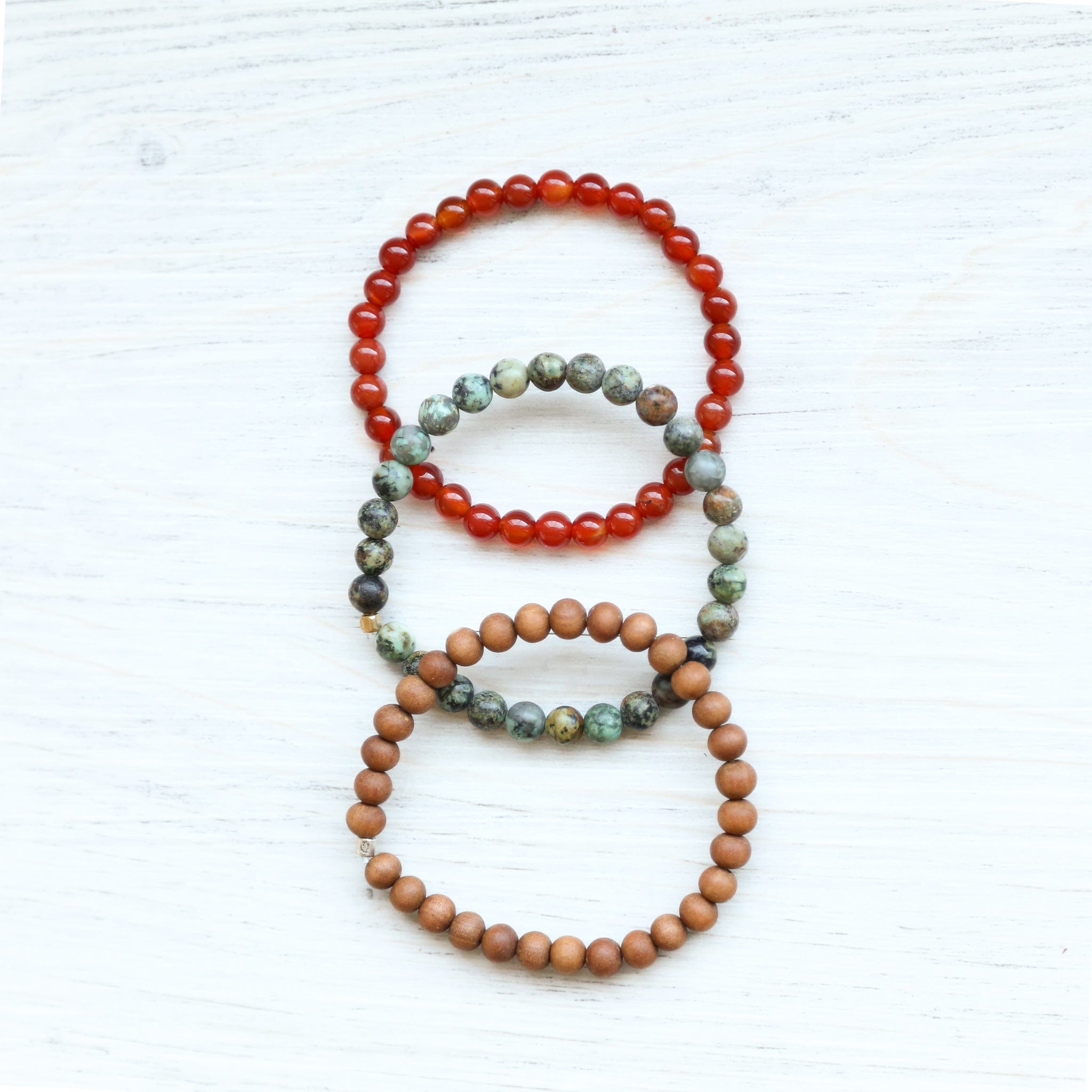 Wrist Malas Courage & Creativity Bracelet Set / Small The Everyday™ Mala Bracelets WM599.WM602.WM642.SM-1