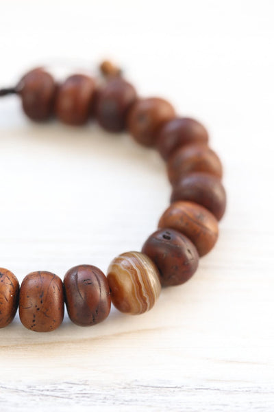 Wrist Malas Default Tibetan Agate Dzi And Bodhi Wrist Mala wm310