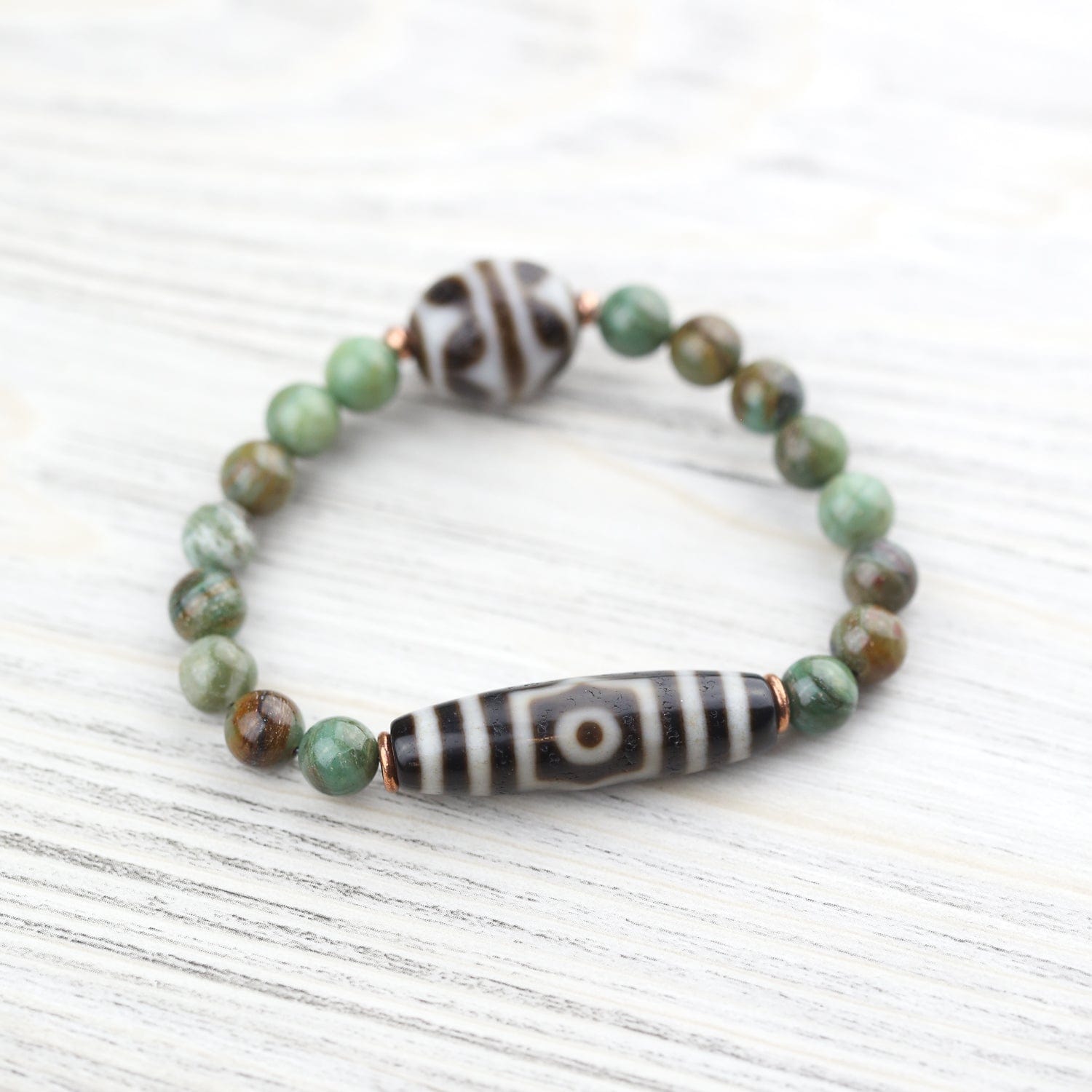 Wrist Malas Double Dzi Mystical Bracelet