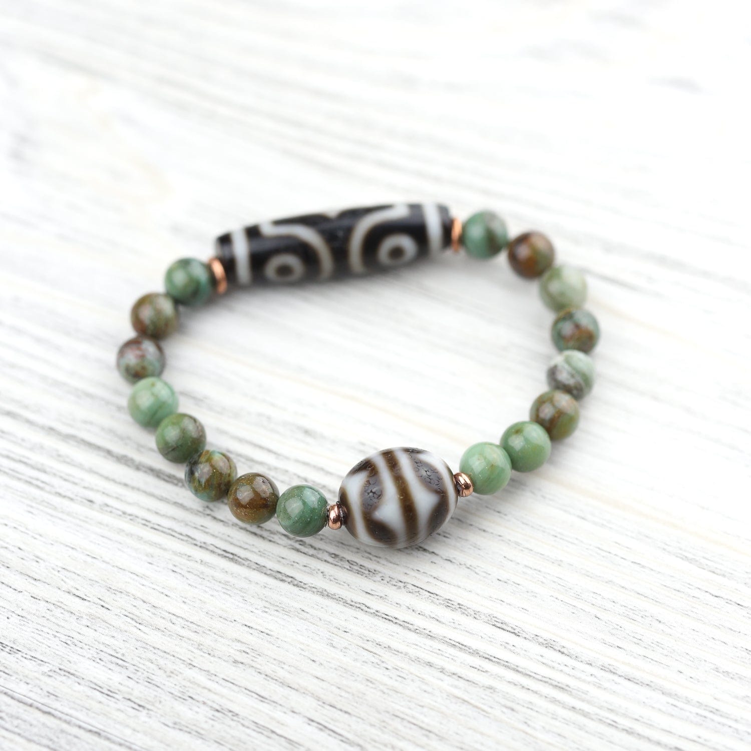 Wrist Malas Double Dzi Mystical Bracelet