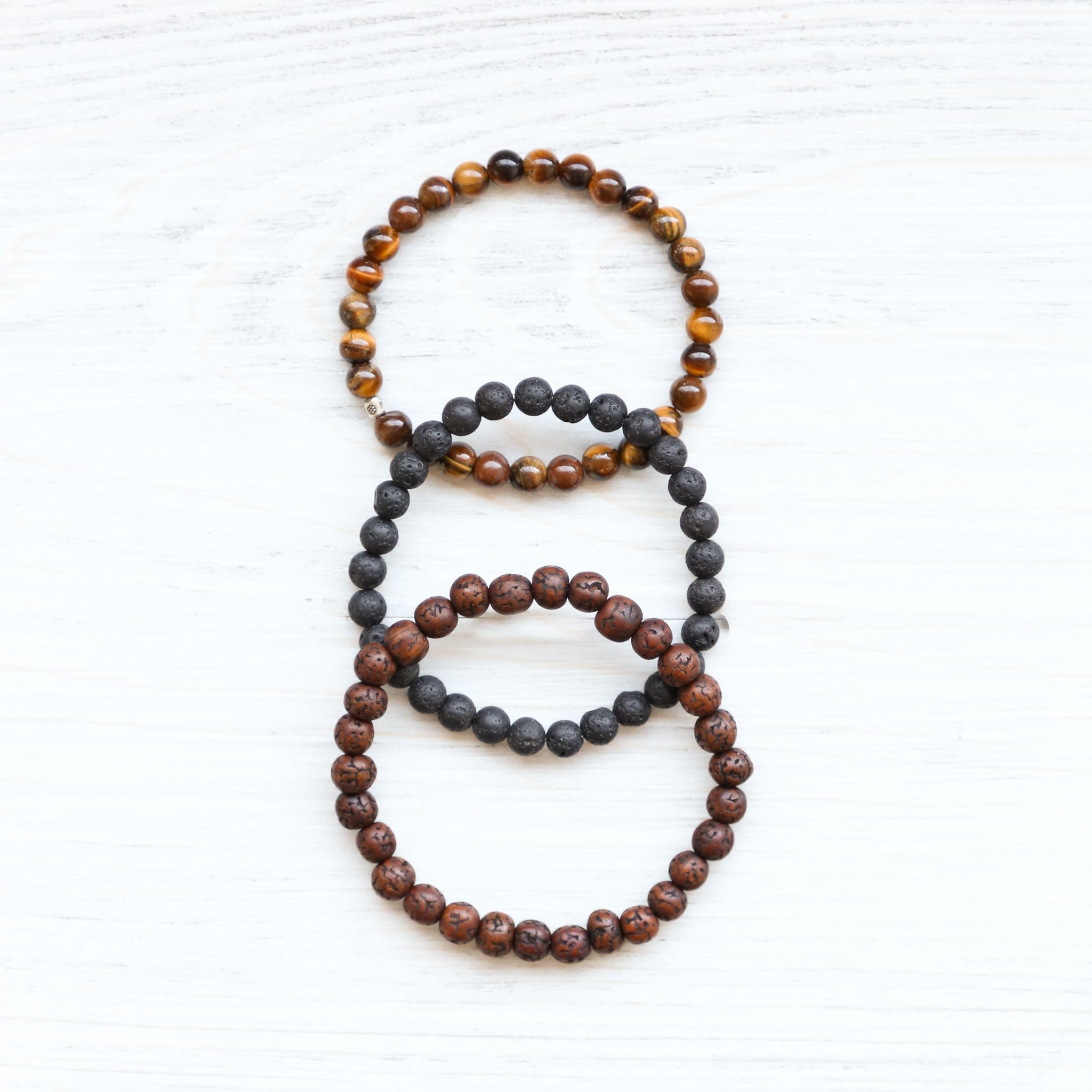 Wrist Malas Protection & Strength Bracelet Set / Small The Everyday™ Mala Bracelets WM588.WM598.WM607.SM-1