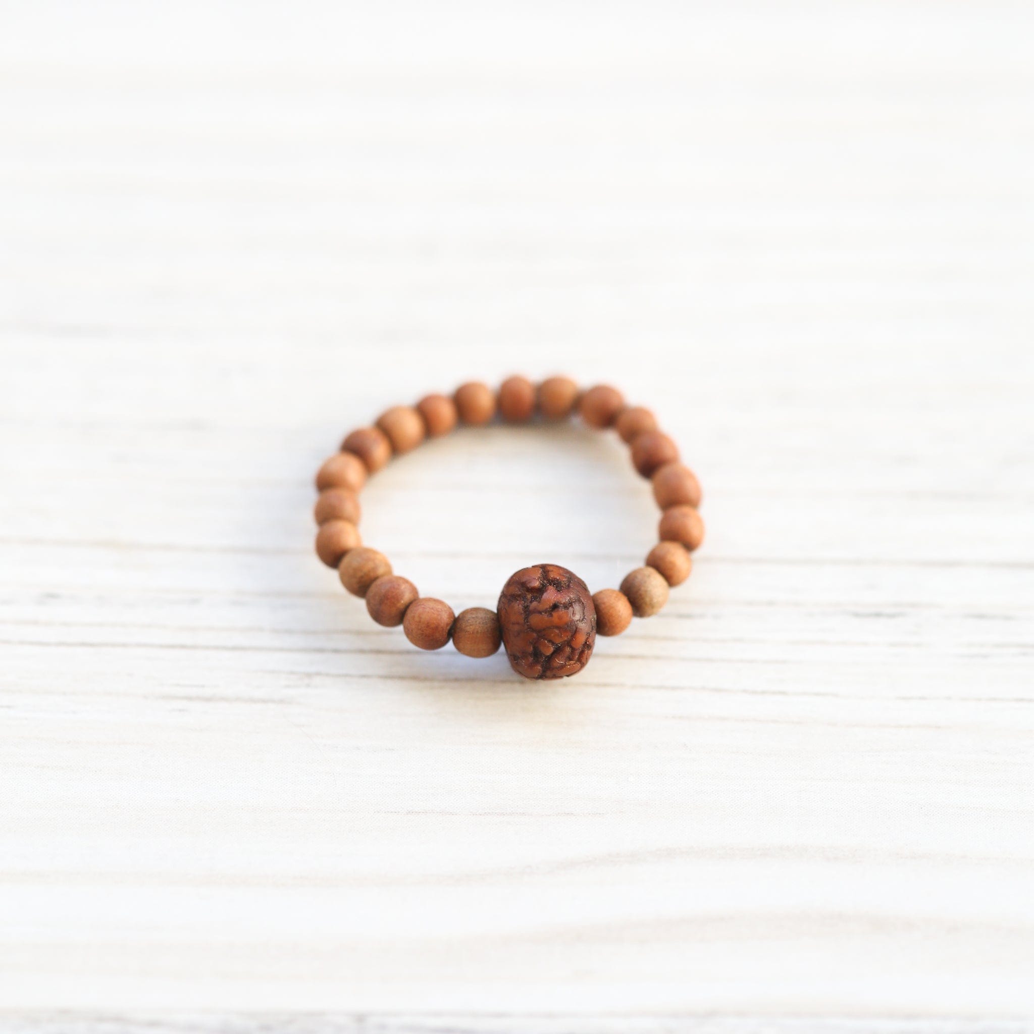 Wrist Malas Sandalwood / Small Buddhist Affirmations Rings JR309.SM