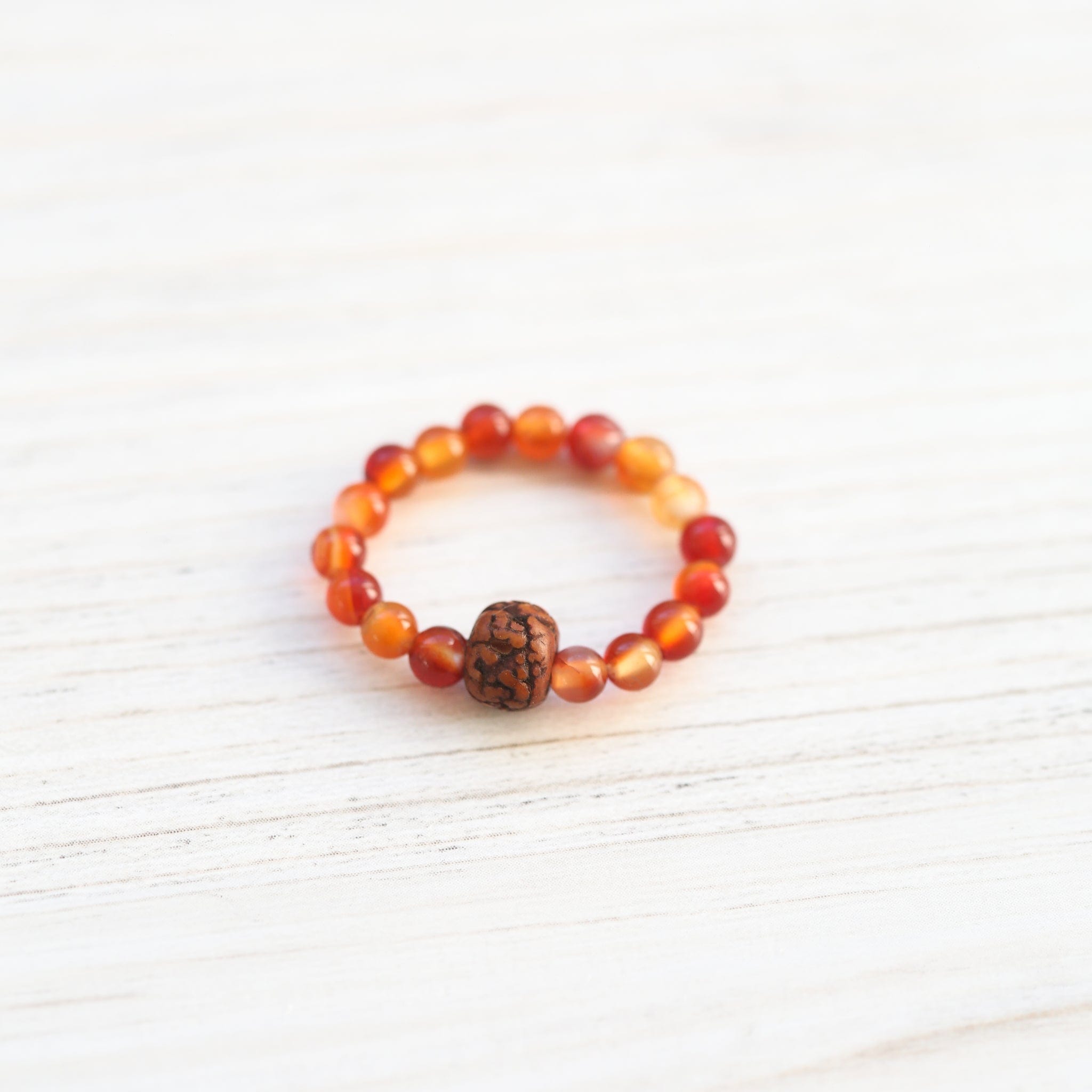 Wrist Malas Sardonyx / Small Buddhist Affirmations Rings JR305.SM