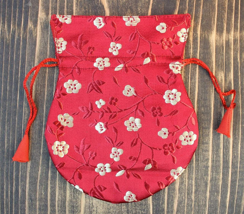 Japanese Vintage Drawstring Purse Traditional Japanese Red 