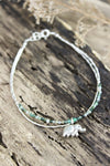 Bracelets Aventurine and Silver Elephant Charm Bracelet JB674