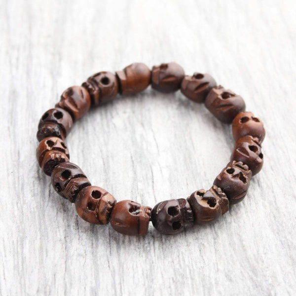 Bold Carved Skulls Bracelet - DharmaShop