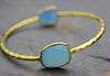 Bracelets Default Vermeil Chalcedony Stone Bracelet jb454