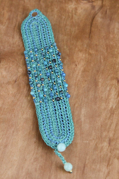 Bracelets Faceted Beaded Cuff Bracelet JB669