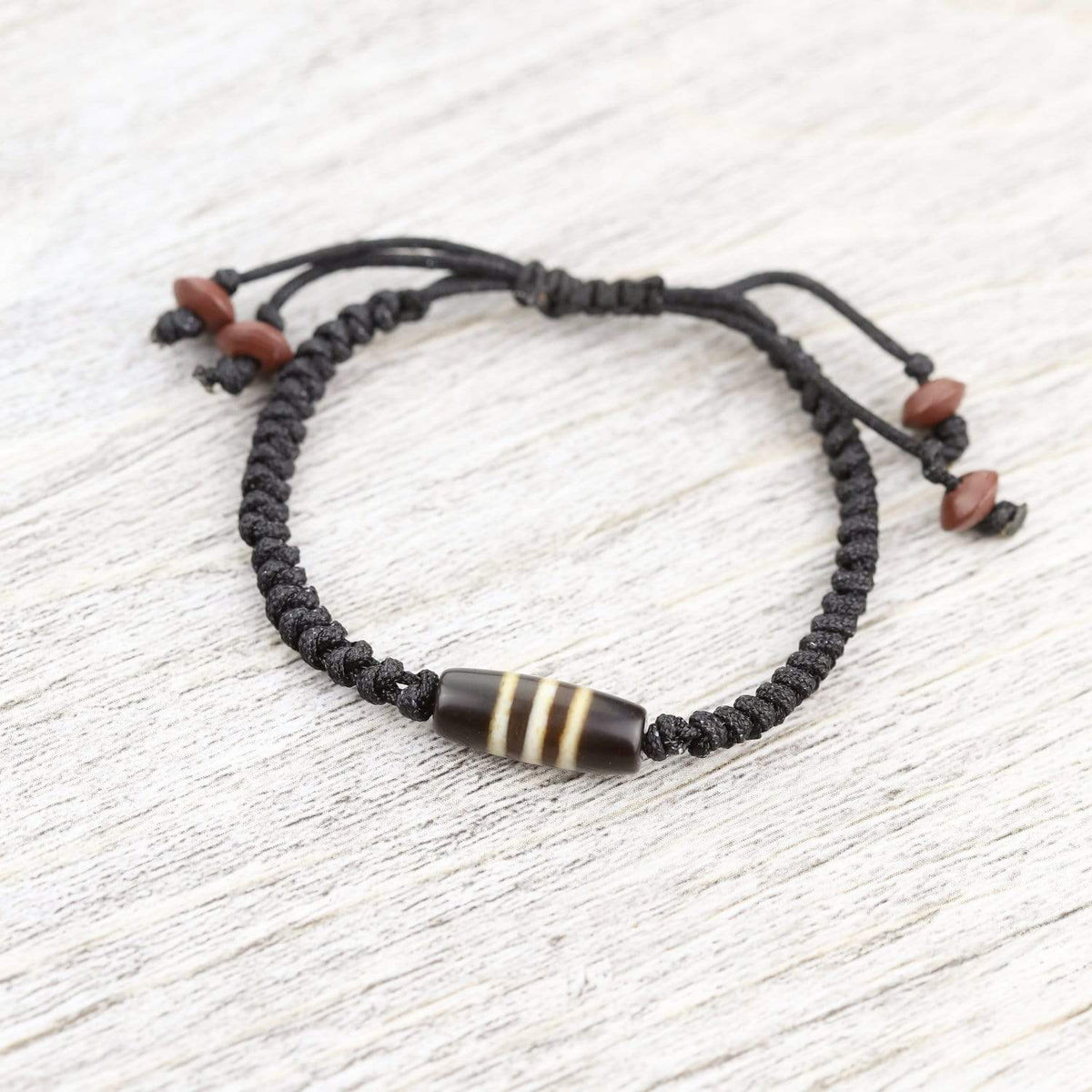 Traditional Striped Dzi Bracelet - DharmaShop