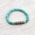 Bracelets True Turquoise and Dzi Bracelet JB900