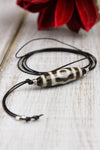 Dzi Beads,Jewelry Three Eye Tibetan Dzi Bead of Wealth and Health Necklace DZNECK022