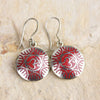 Earrings Coral Enamel Om Earrings JE500