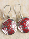 Earrings Coral Enamel Om Earrings JE500