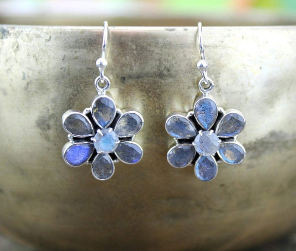 Blossom. deals Earrings with moonstone