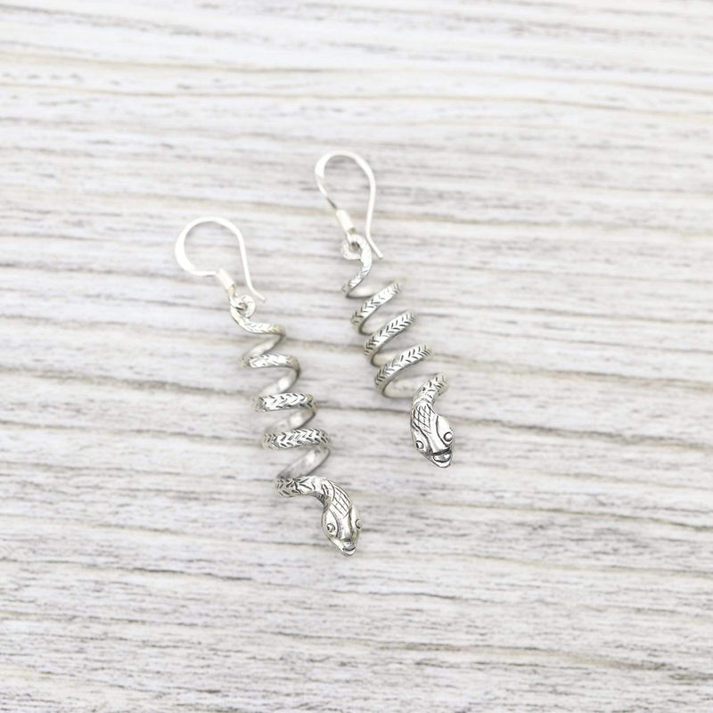 Earrings Sterling Silver Snake Earrings JE530