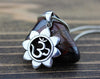 Jewelry,New Items,Om Default Sterling Silver Om Flower Pendant jp459