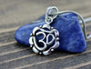 Jewelry,New Items,Om,Under 35 Dollars Default Sterling Silver Flower Om Pendant jp470