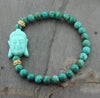 Jewelry,New Items,Under 35 Dollars,Men's Jewelry Default Buddha Turquoise Wrist Mala by Karma wm245