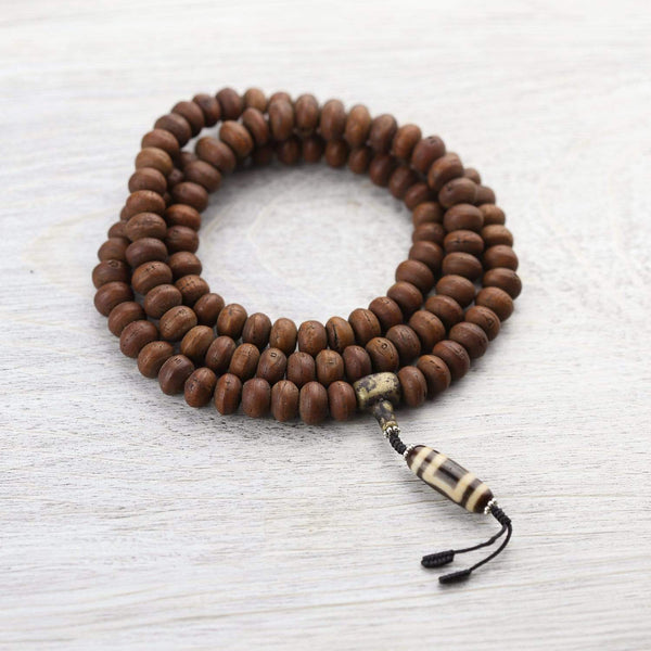 Bodhi Mala with Sky Door Dzi - DharmaShop