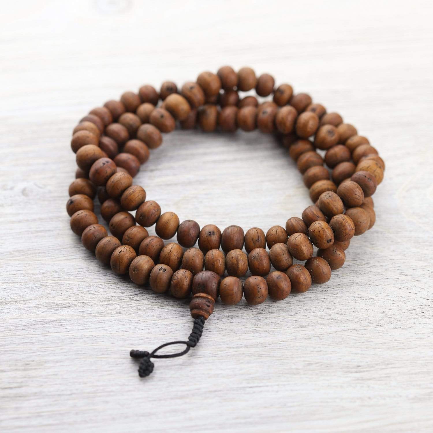 Dark Bodhi Seed Mala - Handmade and Sustainably Sourced in Nepal