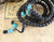 Mala Beads Default Rudraksha and Turquoise 108 Bead Mala ml116