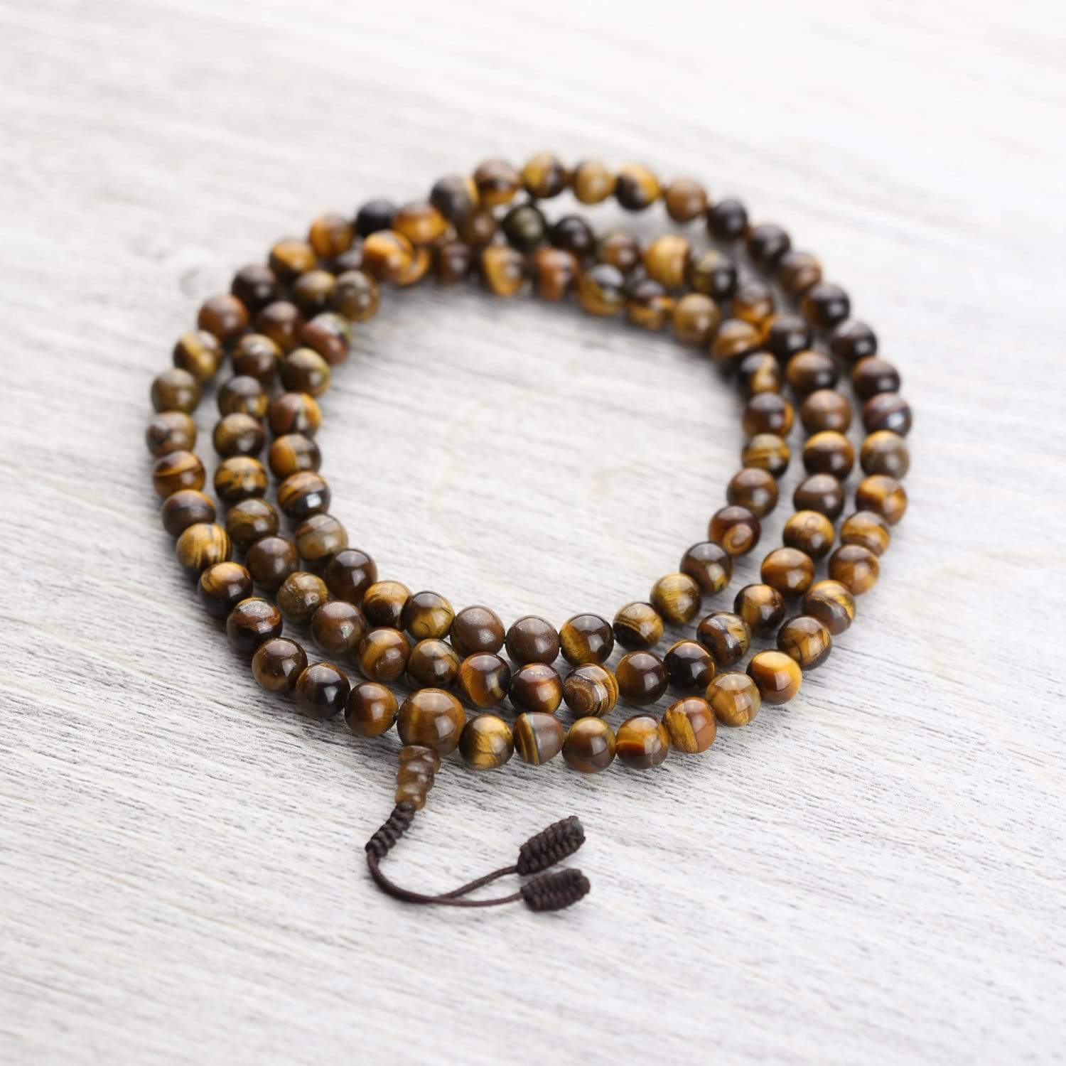 Hand Knotted Tiger Eye108 beads Jap Mala