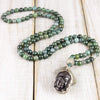 Mala Beads Endurance and Renewal Moss Agate Mala ML538