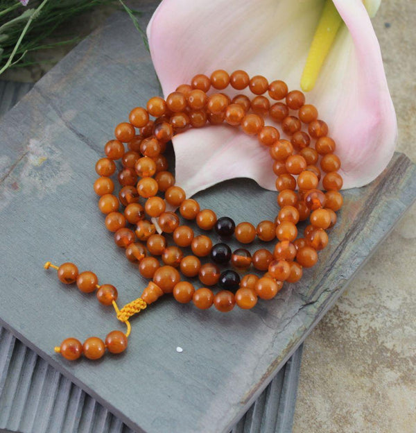 Awesome Copal Amber Stretchy Mala - DharmaShop