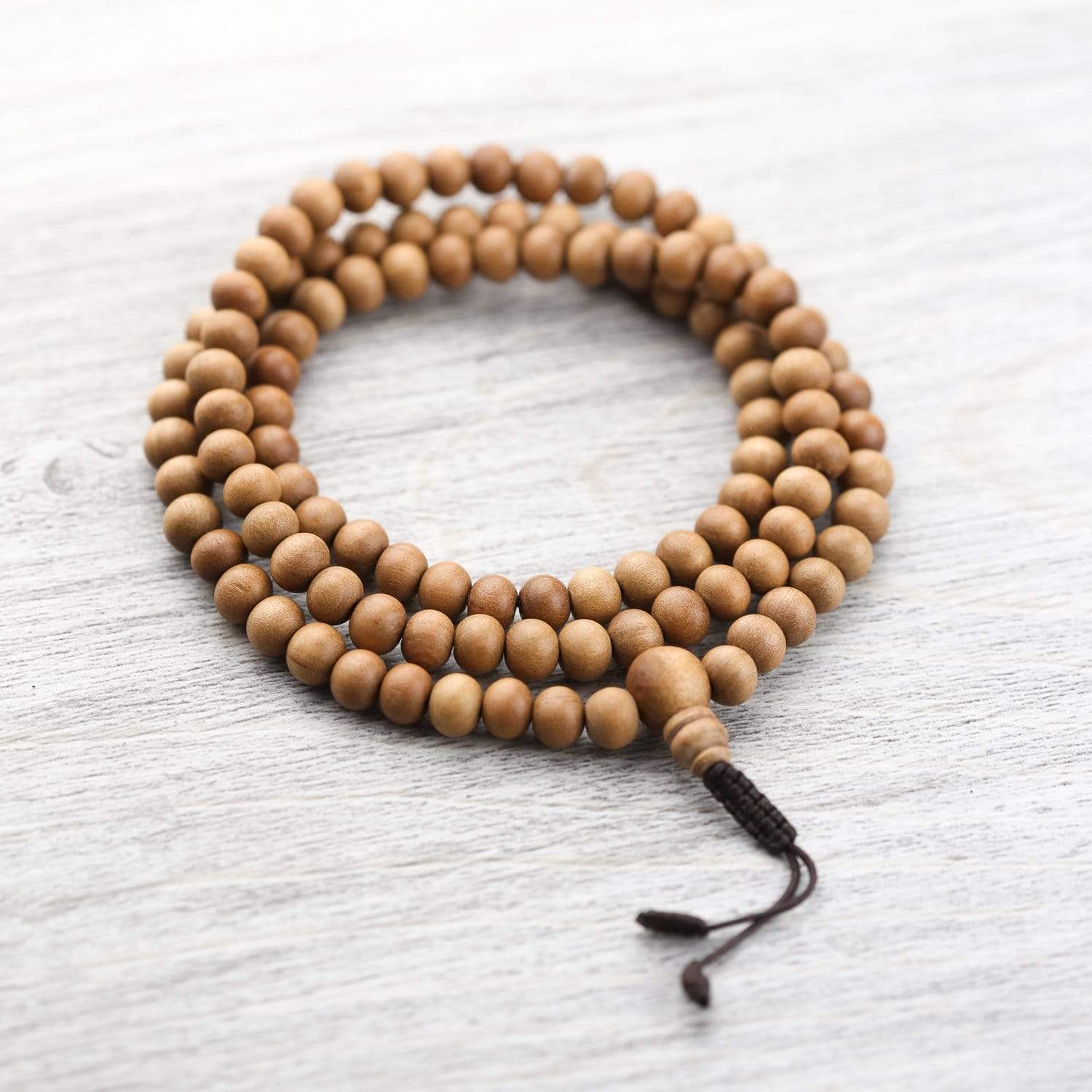Sandalwood Beads Mens Buddhist Meditation Wrist Mala Sivalya Yoga Life